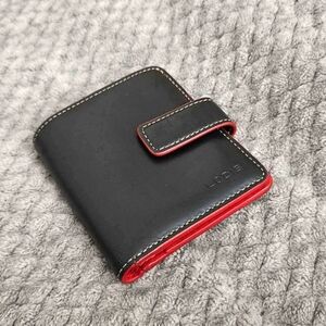 Lodis Leather Black and Red Wallet